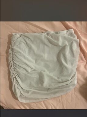 SHEIN Light Mint Ruched Mini Skirt